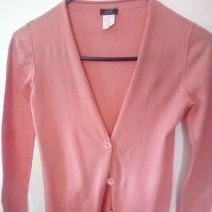 J. Crew Pink All Cotton lightweight cardigan